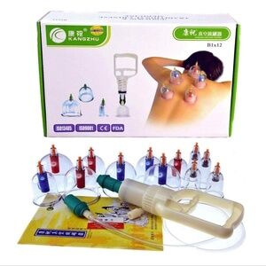 Kangzhu 12-Cup Biomagnetic Chinese Cupping Therapy Set